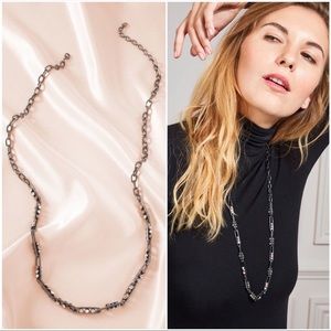 NWT - S&D - Sparkle & Link Necklace - Hematite (sold out online!)